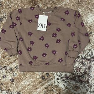 Zara toddler floral sweatshirt